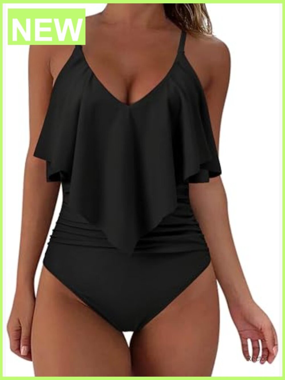 Tummy Control One Piece Swimsuit Ruffle Ruched Monokini Bathing Suit